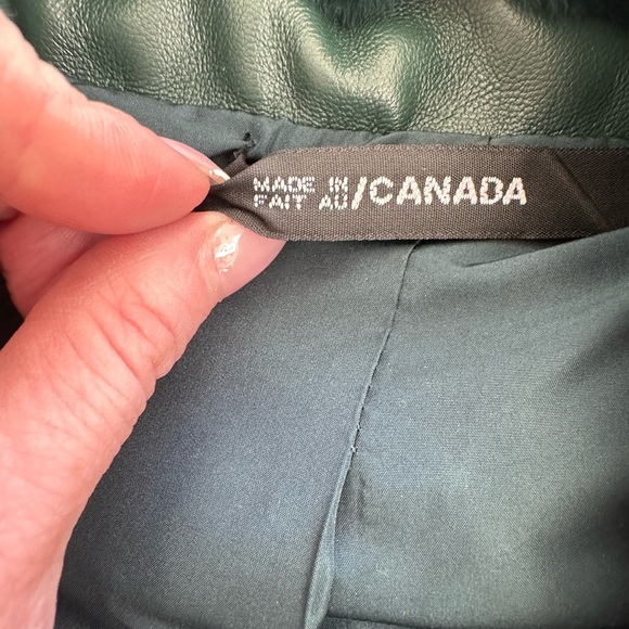 Fur green mid length jacket - Picture 2 of 3